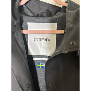 Men's Stutterheim Long Sleeve Hooded Rain Jacket Sz M